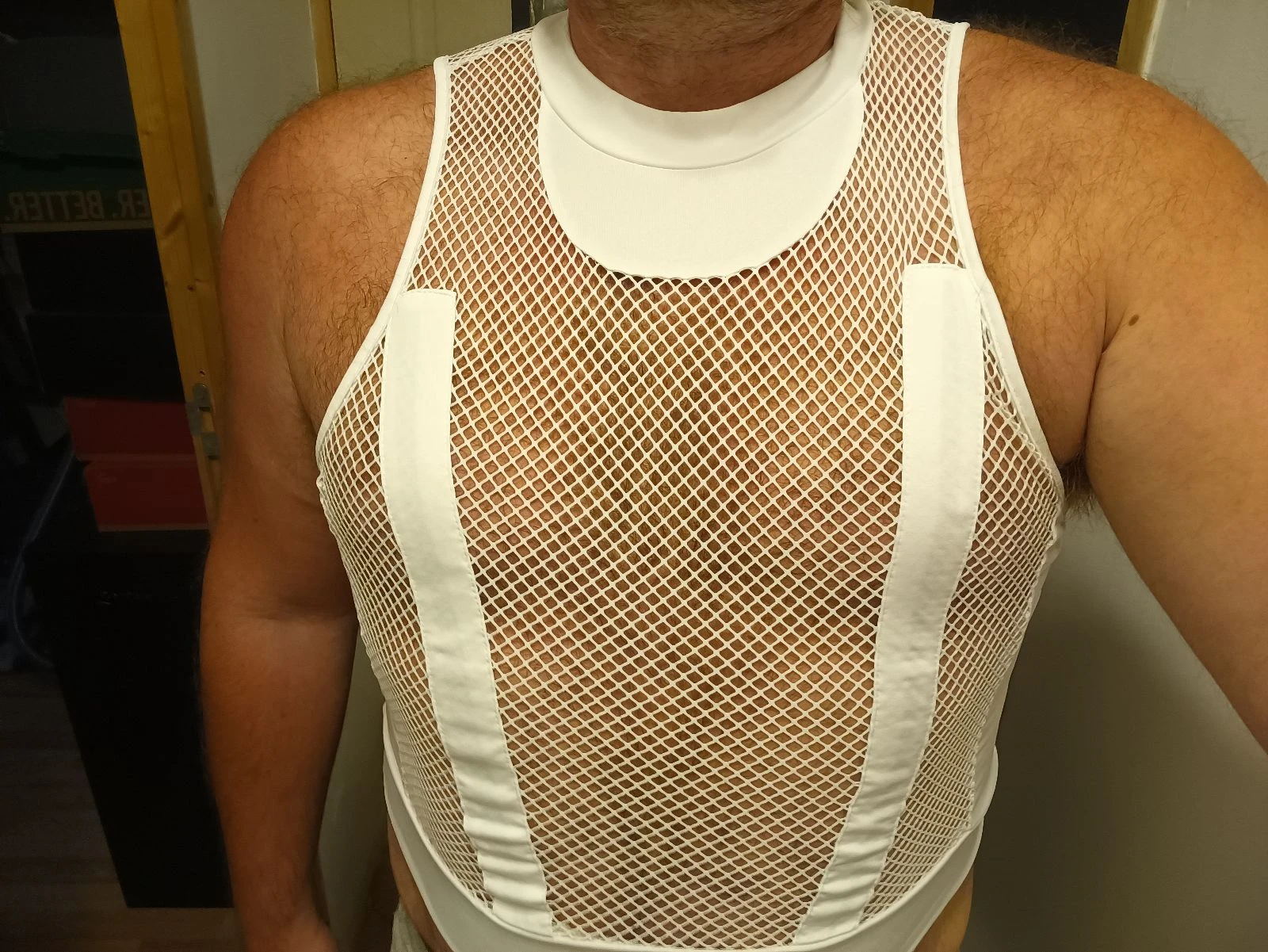 Débardeur crop top branco masculino – photo 2